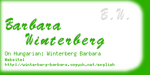 barbara winterberg business card